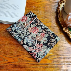 Retro-stijl geborduurde bloem stof Kindle-hoes voor kindle paperwhite 12e generatie, Kindle 11e generatie, Kindle Colorsoft, Kindle 6&quot; 2024