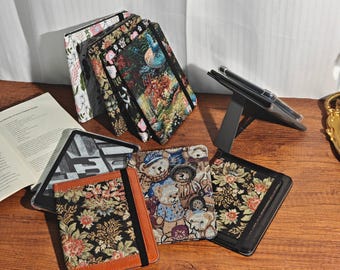 Embroidery fabric personalized magnetic case for Paperwhite 12th Gen,paperwhite 7" 2026,paperwhite 12/11 th gen,kindle 6" 2026 case