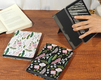 Personalized embroidered fabric case for Kobo Clara Colour,Boox Go 6 Gen II,Nook Glowlight 4E,Pocketbook Verse Pro case,magnetic detachable