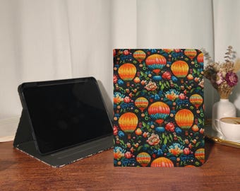 Hot air balloon fabric iPad case built-in pencil holder and auto sleep wake-up for iPad Air 11" 13" M4,iPad Air 11" 2025,iPad Air 5 case