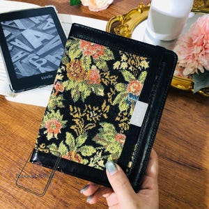 Étui pour livre numérique fleurs brodées vintage pour Boox Go Color 7 (Gen II), Boox Go 6 Poke 6 6S, Boox Poke 5 5S, Boox Leaf 5 5C, Boox Poke4 Lite
