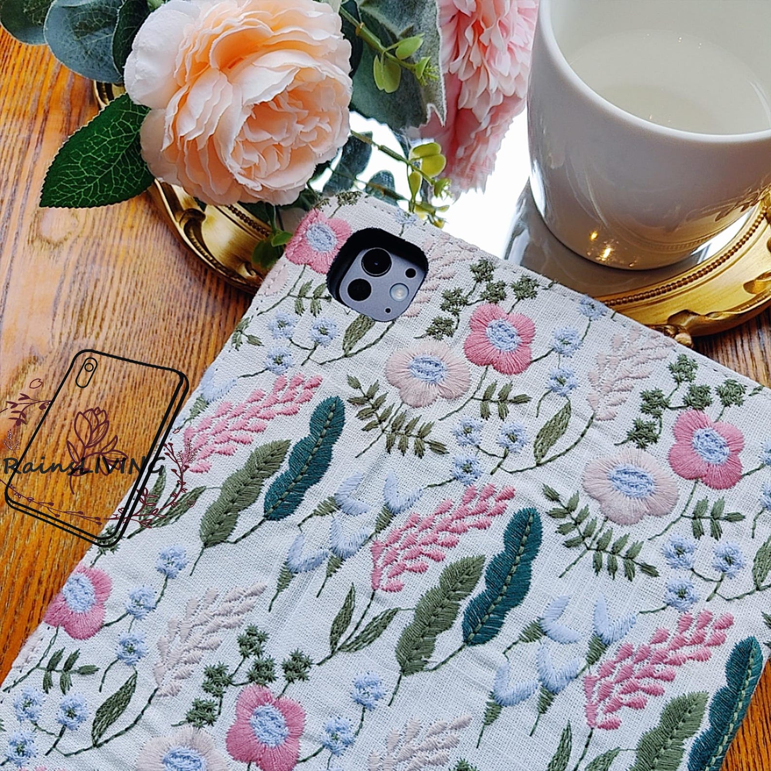 Various Styles of Embroidered iPad Case With Auto Sleep Wake up for ...