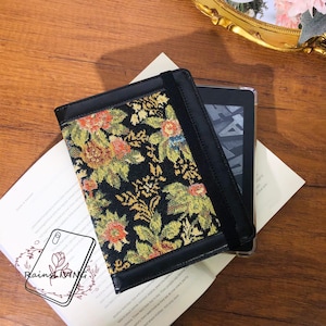 Etui en tissu brodé de style littéraire rétro avec nom personnalisé pour Kobo Clara Color Clara BW Libra Color 2024, Kobo Libra 2, Clara 2E 6 pouces