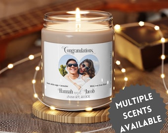 Personalized Candle with Photo, Custom Photo Candle, With Picture, Candle Gift, Bachelorette or Bridal Shower, Wedding Candle, Scented, Soy
