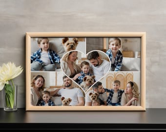 Custom Photo Collage Canvas: Minimalist Family Wall Art Gift