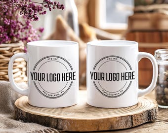 Your Logo Here Mug | Ceramic Coffee Mug, Customizable 11oz 15oz
