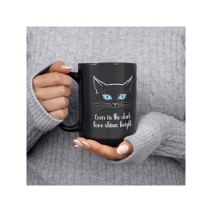 Glow-in-the-Dark Cat Eyes and Whiskers Coffee Mug