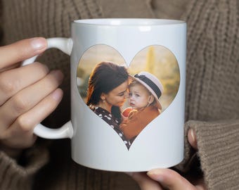 Custom Coffee Mug with Picture in Heart: Meaningful & Unique