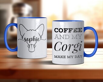 Custom Corgi Coffee Mug, Personalized Corgi Mom Mug, Corgi Lover Gift, Dog Lover Gift, Welsh Corgi Gifts, Pembroke, Cardigan