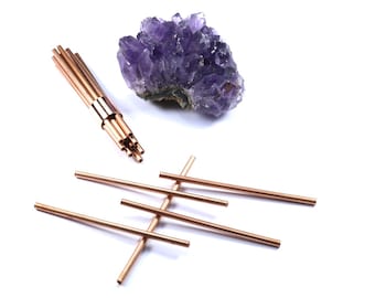 Copper Himmeli Tubes, 20 pcs 2.5x60mmCopper Spacer Tubes, Jewelry Tubings, Round Tubes