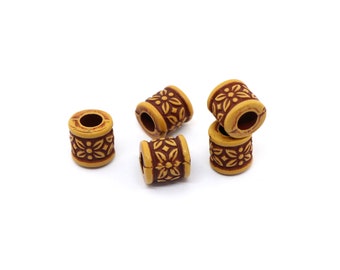 10 PCS 8mm plástico abalorios, perlas de collar, cuentas de conector, con 2 agujeros, hallazgos de joyería