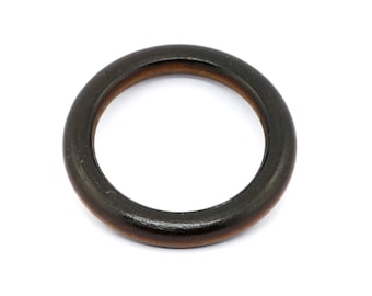 5 Pieces 70mm Dark Brown Wooden Macrame Rings  Untreated Wood Hoop, Macrame Hoops, Rings