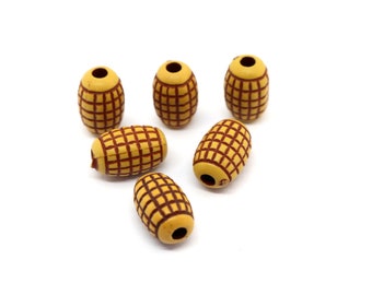 10 PCS 11mm abalorio de plástico, perlas de collar, cuentas de conector, cuentas ovaladas con 2 agujeros, hallazgos de joyería