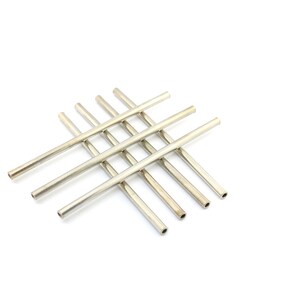 Silver plated Nickel Free  Himmeli Tubes, 25 pcs 2.5x60mm Copper Spacer Tubes, Jewelry Tubings, Round Tubes