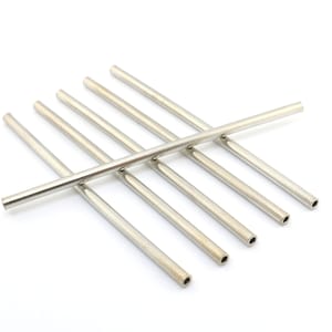 Silver plated Nickel Free  Himmeli Tubes, 25 pcs 2.5x70mm Copper Spacer Tubes, Jewelry Tubings, Round Tubes
