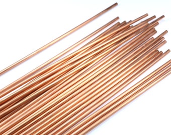 Copper Himmeli Tubes, 20 pcs 2.5x200mmCopper Spacer Tubes, Jewelry Tubings, Round Tubes