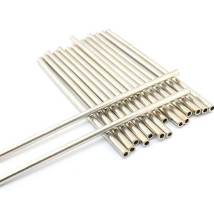Silver plated Nickel Free  Himmeli Tubes, 25 pcs 2.5x80mm Copper Spacer Tubes, Jewelry Tubings, Round Tubes