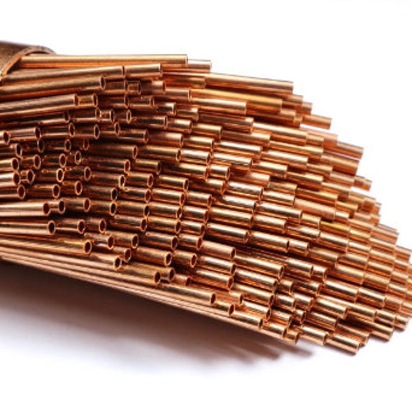 Copper Himmeli Tubes, 25 Pcs 2.5mm Copper Tubes, Jewelry Tubings, Round Tubes 30mm 40mm,50mm,60mm,70mm,75mm,80mm,100mm,120mm, 150mm,200mm