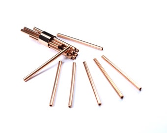 Copper Himmeli Tubes, 20 pcs 2.5x40mmCopper Spacer Tubes, Jewelry Tubings, Round Tubes