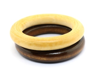 55mm Wooden Macrame Rings  Untreated Wood Hoop, Macrame Hoops, Rings