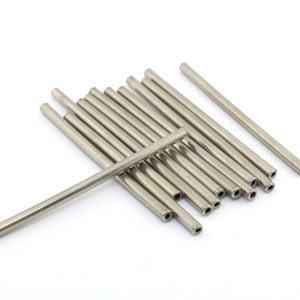 Silver plated Nickel Free  Himmeli Tubes, 25 pcs 2.5x50mm Copper Spacer Tubes, Jewelry Tubings, Round Tubes