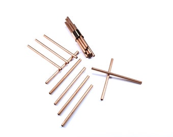 Copper Himmeli Tubes, 20 pcs 2.5x30mmCopper Spacer Tubes, Jewelry Tubings, Round Tubes
