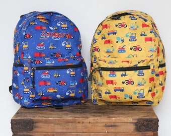 Kids Backpack, School Bag, Personalised Vehicle Backpack, Back to School, Personalised Bags, Embroidered Toddler Backpack, Boys Nursery Bag!