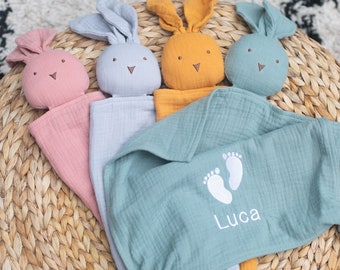 Personalised Baby Comforter Blanket, Personalised Bunny, Unique Baby Gift, Baby Announcement, Personalised Baby Gift, Baby Easter Gift!