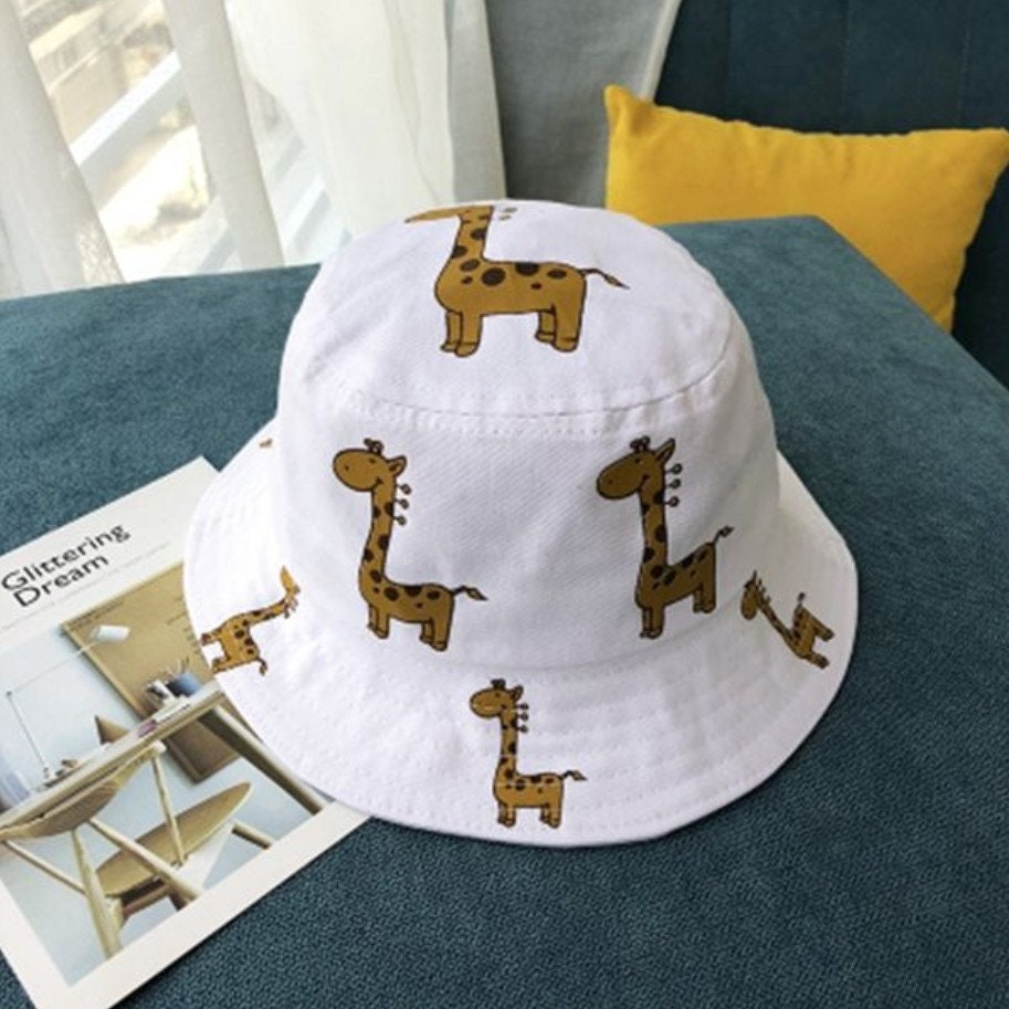 Babyhug Free Size Bucket Hat with Giraffe Details - Pink main image 0