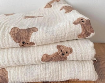 Teddy Bear Swaddle Blanket, Neutral Baby Gift, Baby Shower Gift, Blanket Baby, Baby Girl Gift, Baby Boy Gifts, Unique Baby Gift
