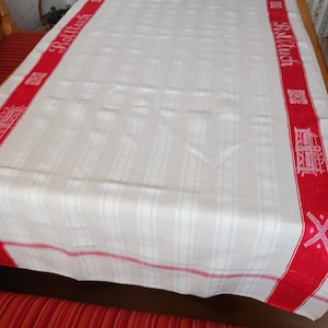 Cortina de rolo antiga Art Nouveau, sem uso.