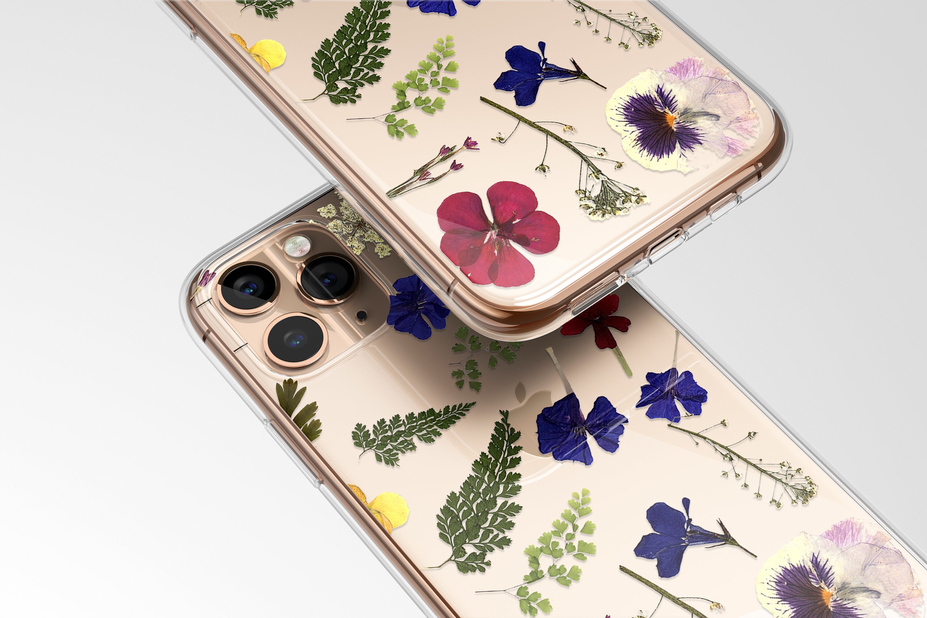 Pressed Flowers Print Phone Case Flower Pattern iPhone Case Etsy