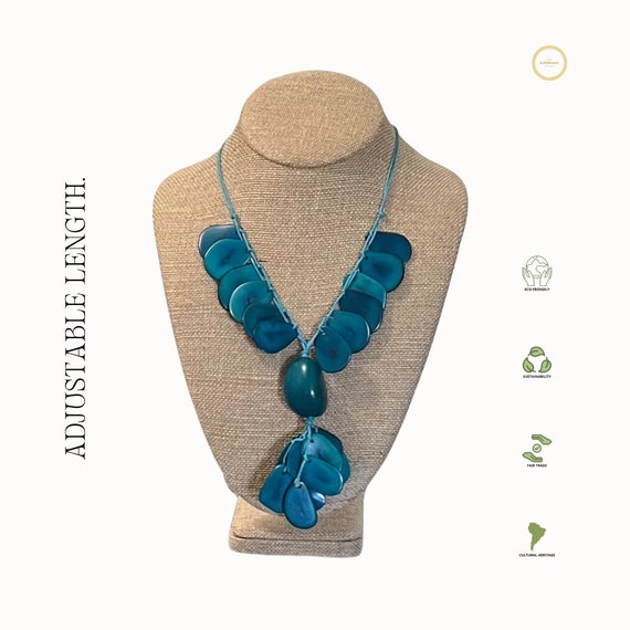 Eco-friendly Tagua Nut Necklace Handmade Sustainable Jewelry