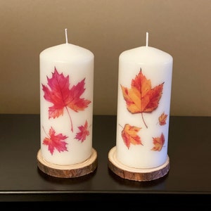 Autumn Candles, Autumn Decorations, Autumn Leaves, Fall Decor, Table Decoration