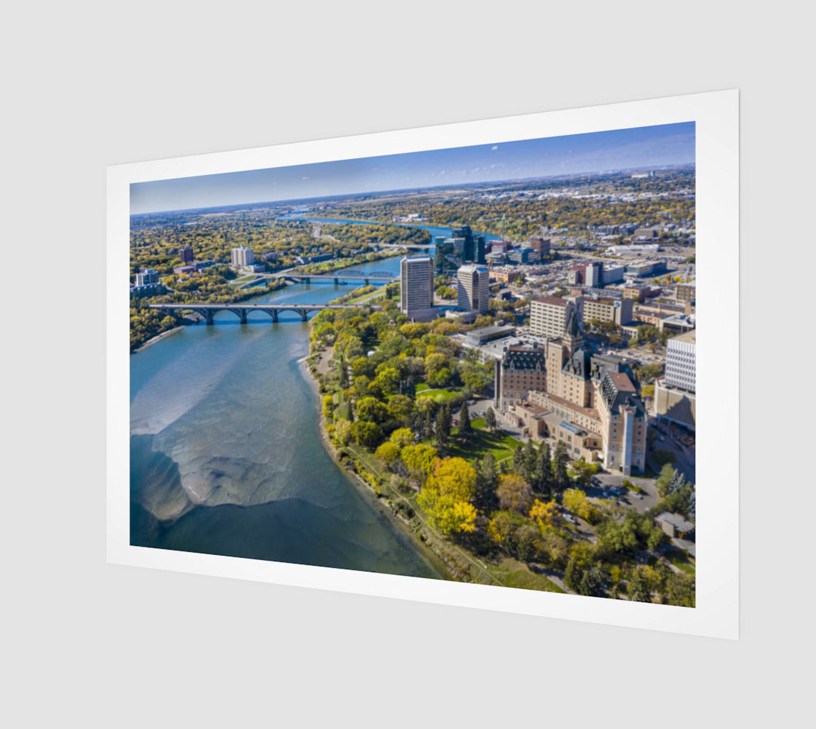 Saskatoon Print Saskatchewan Wall Art Aerial Cityscape Wall Etsy