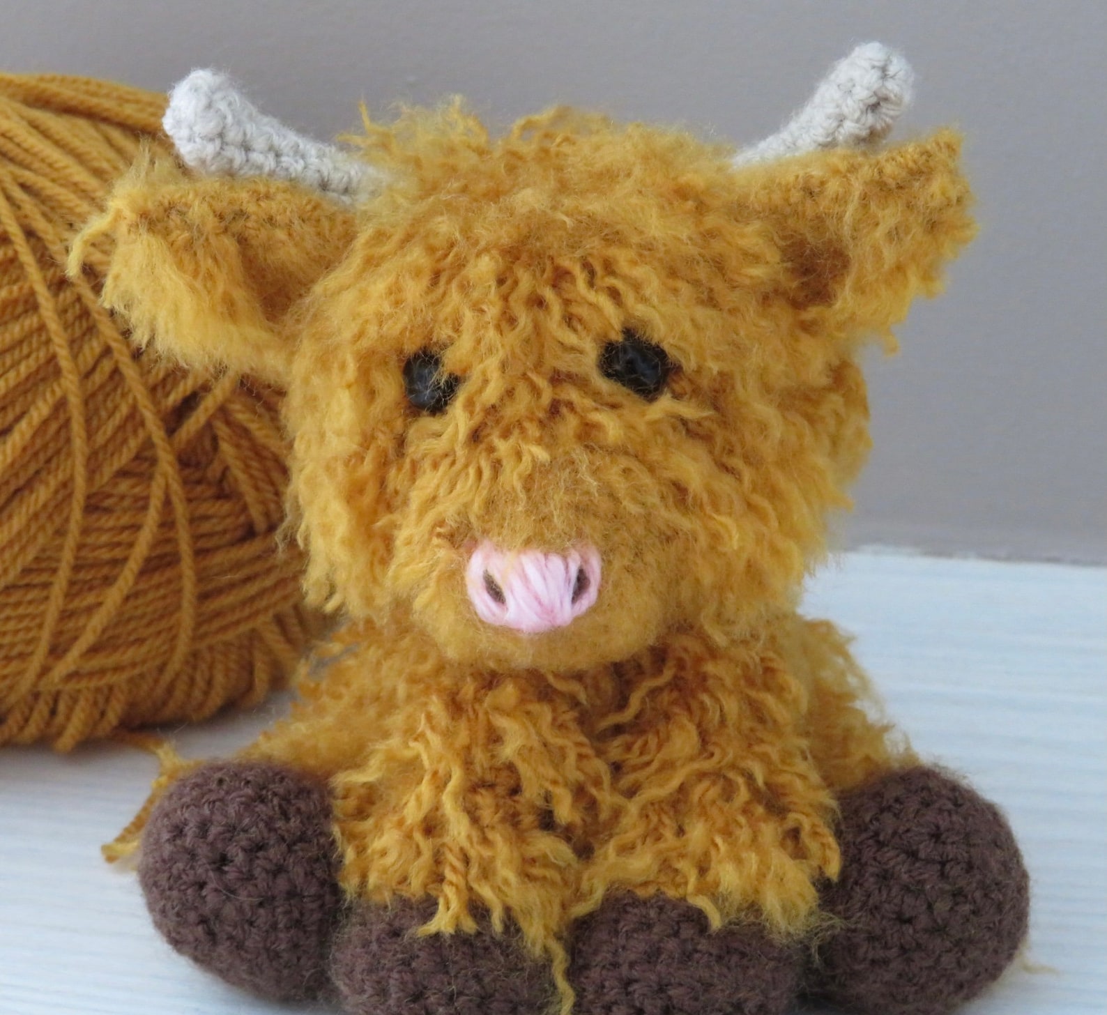 Crochet highland cow handmade Etsy