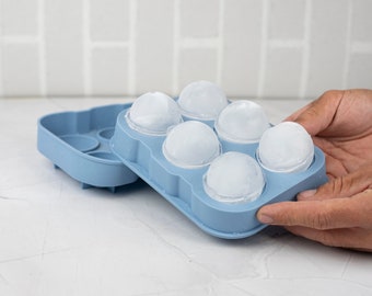 Extra Large Silicone ICE BALL TRAY (6 balls, 4.5cm wide each) + Free uk Delivery Perfect for Summer Drinks Baking Chocolate Making Sphere