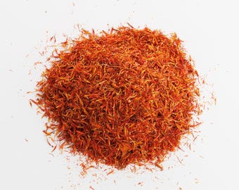 Grade A Dried Safflower Petals 50g – Edible Flowers for Herbal Tea, Tea Blends, Food Decoration & Culinary Uses – Eco-Pebble