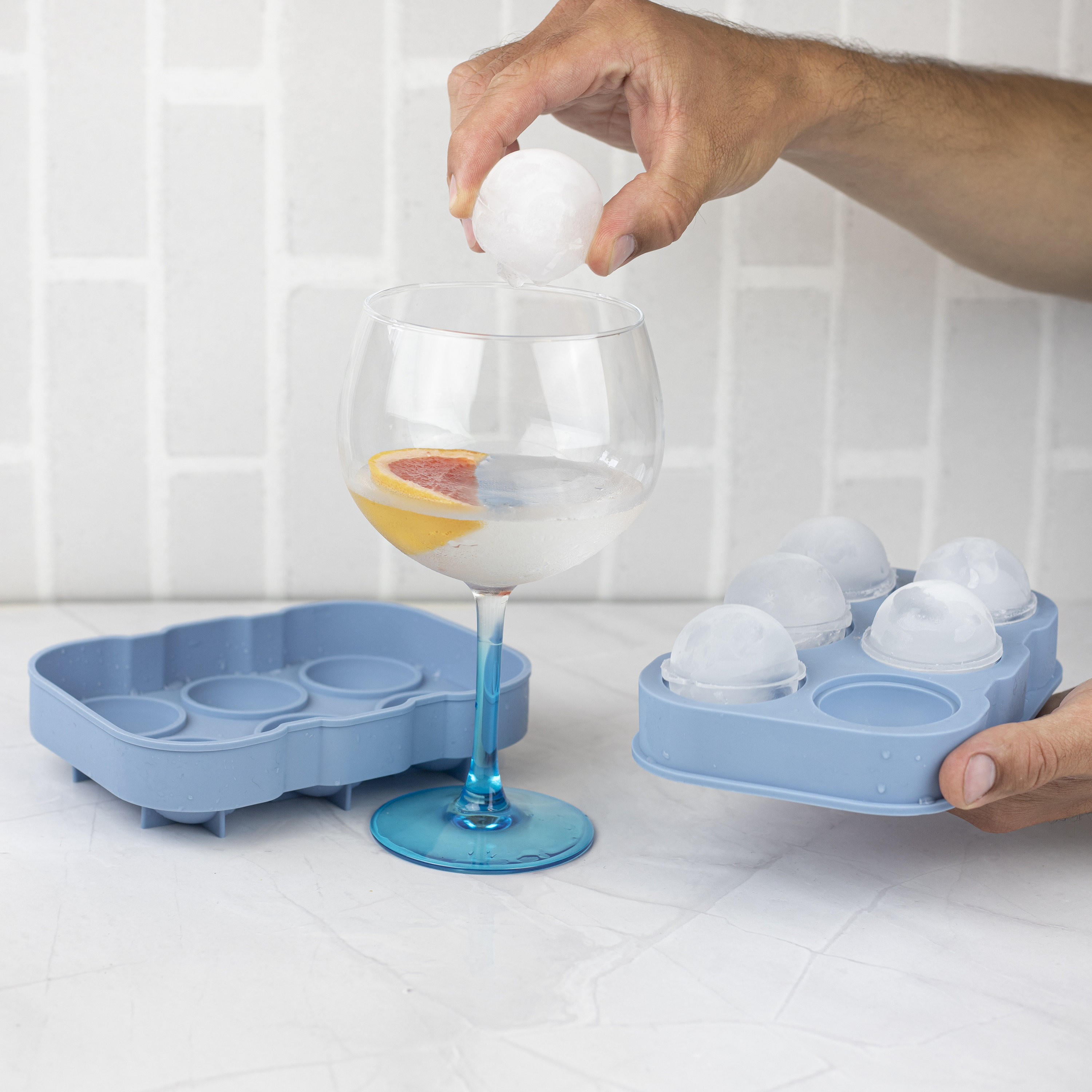 Set of 3 Extra Large Ice Cubes and Balls 2 Cube Trays and 1 Etsy UK