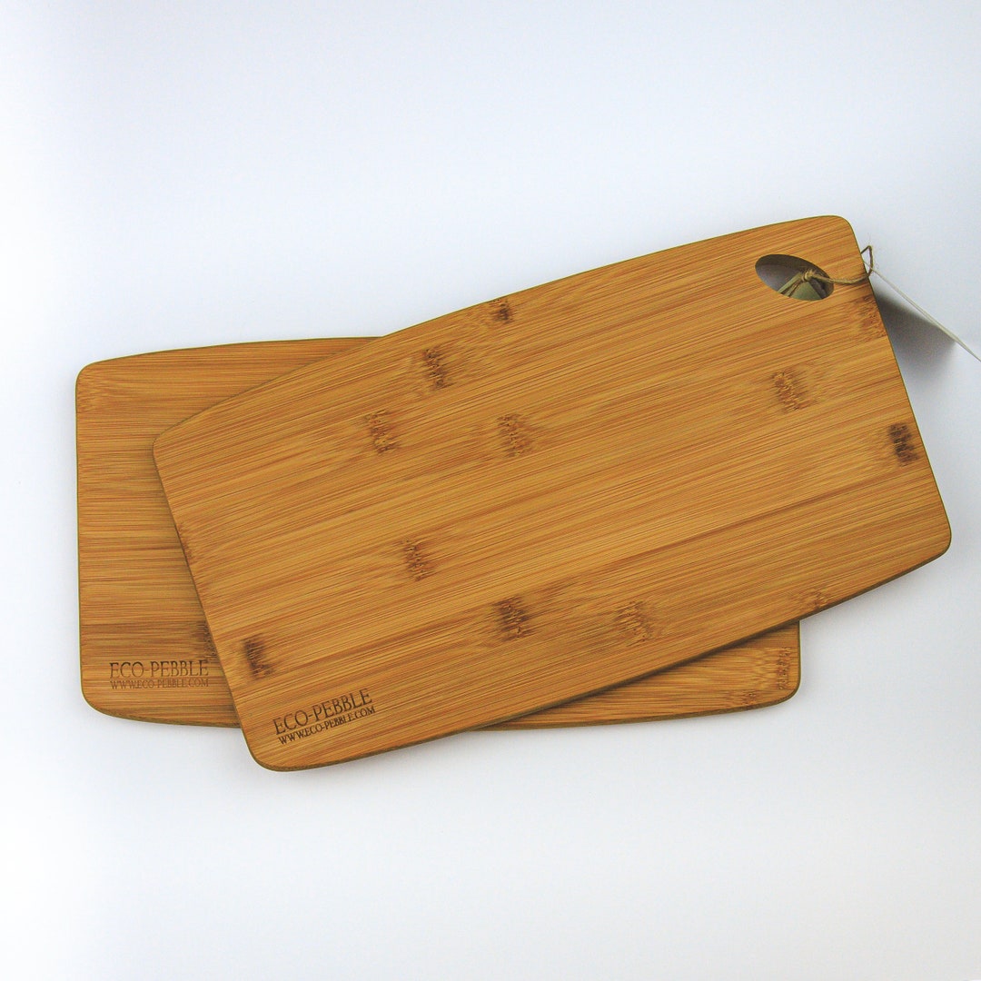 2x Tablas de cortar de bambú Eco-Pebble Entrega / Tablas de queso para ...