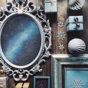 Star Nebula Watercolor Painting Print: Galaxy Night Sky Art