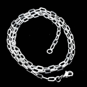Chunky Paperclip Chain Silver Chain, 925 Sterling Silver Chain, Chain For Pendants, Silver Chain For Pendant, Silver Chain For Pendants