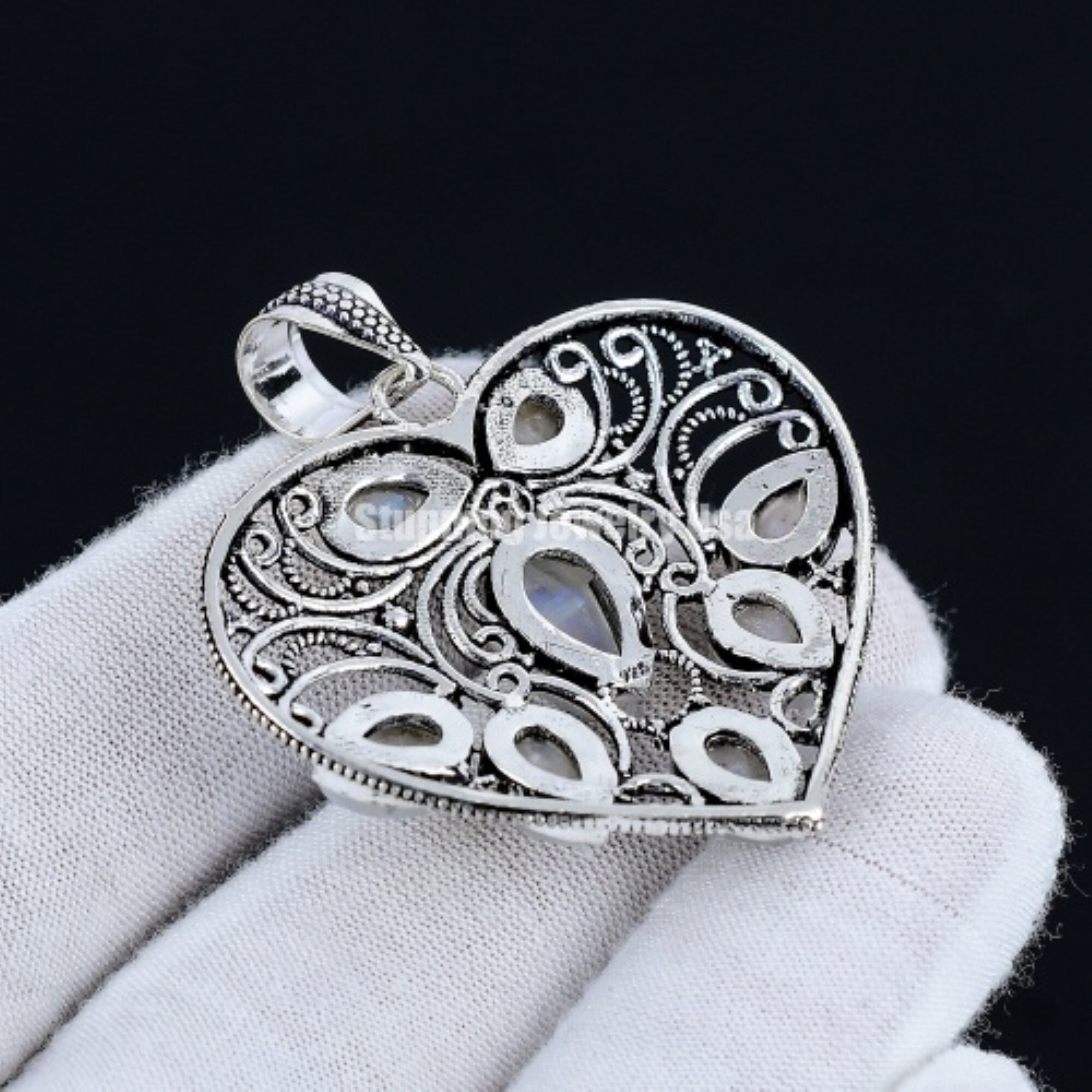 Silberanhänger Kleines Regenbogen Mondstein Silber 925 | Kaufen Auf Ricardo