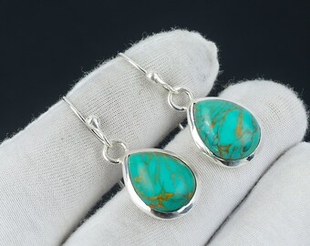 81stgeneration Orecchini Pendenti In Conchiglia Di Abalone E Argento Sterling 925 - Forma Di Piuma D'Ala - Fatti A Mano, Ipoallergenici, Con Panno Per Lucidatura