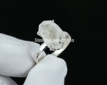 Herkimer diamond Ring Herkimer diamond Gemstone Handmade 925 Sterling Silver Ring Herkimer Diamond Silver RIng Silver Ring For Mother