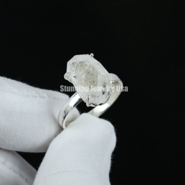 Herkimer diamond Ring Herkimer diamond Gemstone Handmade 925 Sterling Silver Ring Herkimer Diamond Silver RIng Silver Ring For Mother