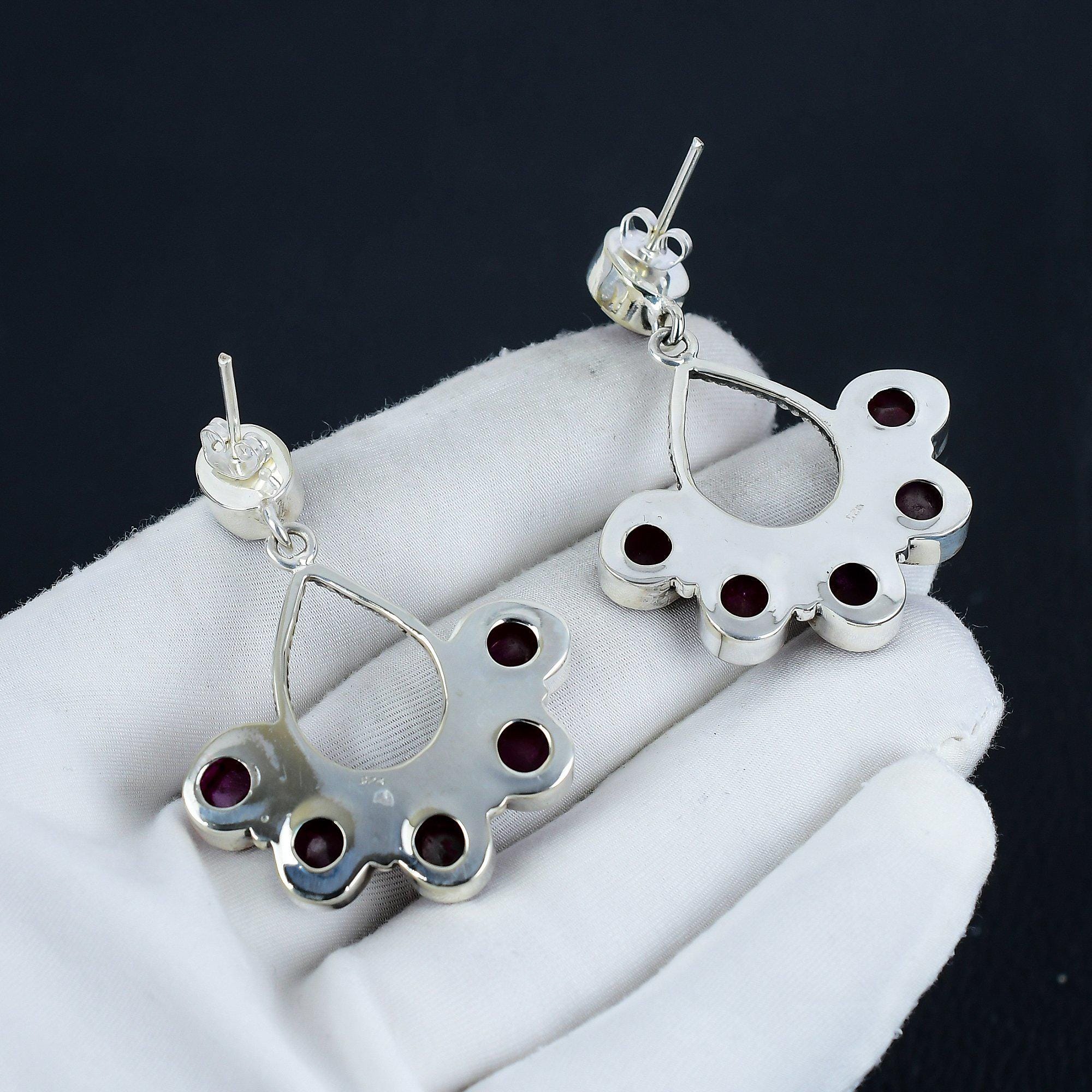 Paire De Boucles D'oreilles Anciennes En Argent Massif 925 – Super élégantes