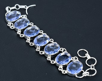 Iolite Gemstone Bracelet, 925 Sterling Silver Jewelry Bracelet, Iolite Gemstone Jewelry Bracelet For Women Bracelet Gifts Jewelry For Her