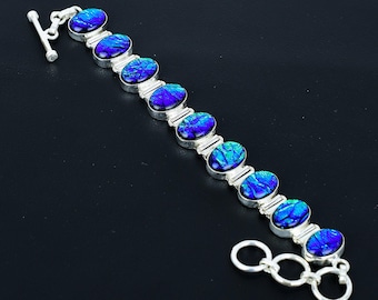 オーストラリア産トリプレットオパールブレスレット、ジェムストーン