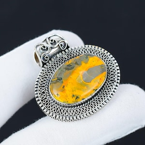 Natural Bumble Bee Pendant, 925 Sterling Silver Jewelry, Designer Pendant, Vintage Handmade Pendant, Gemstone Antique Pendant Gift For Her
